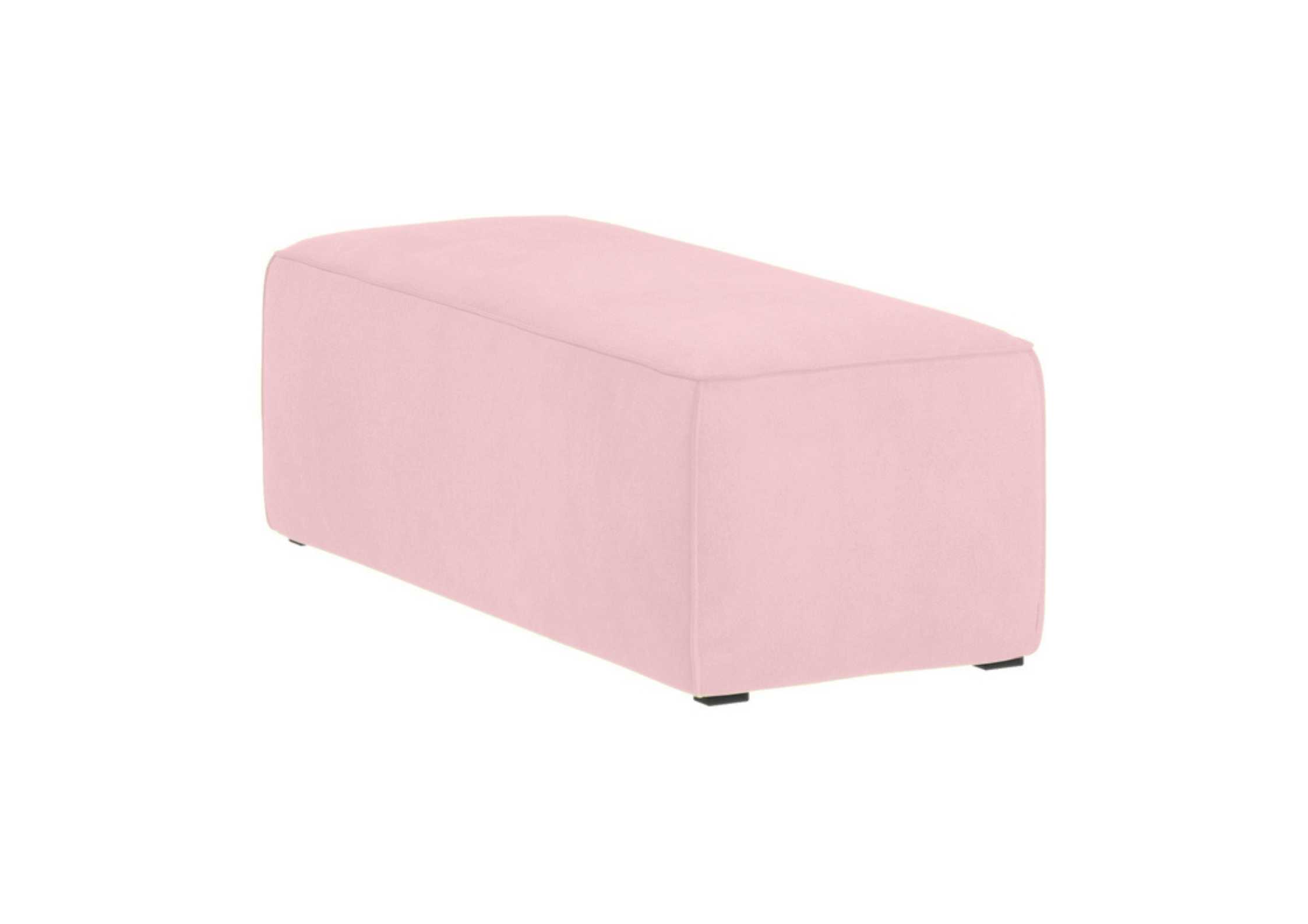 Różowa pufa z przeszyciami